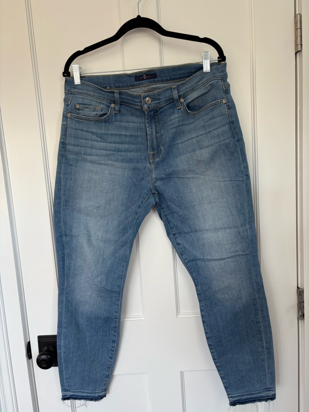 7 For All Mankind Light Blue Ankle Crop Jeans